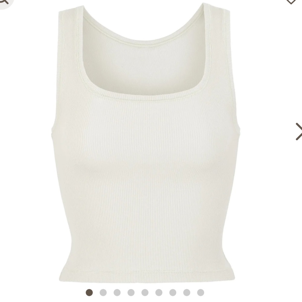 SKIMS Cotton Rib Tank in Bone - Picture 1 of 4
